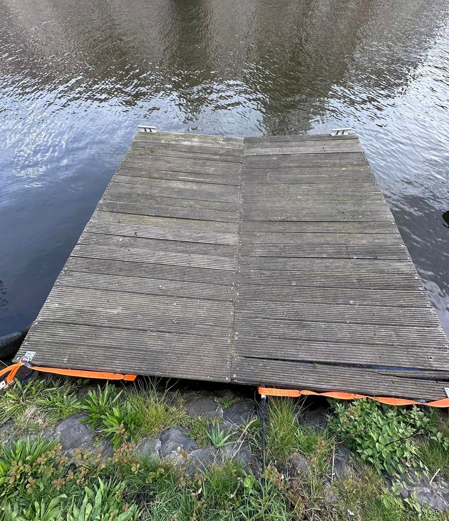 Een drijvend terras/(aanleg)steiger/ponton/werkvlot, Ophalen, Gebruikt, Overige typen