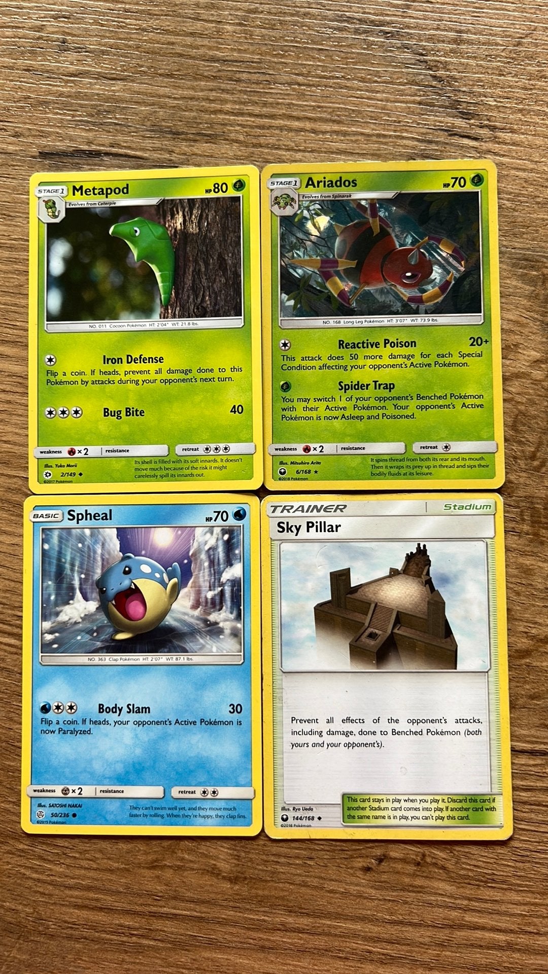 4 pokemon kaarten, Ophalen of Verzenden, Gebruikt, Meerdere kaarten, Foil