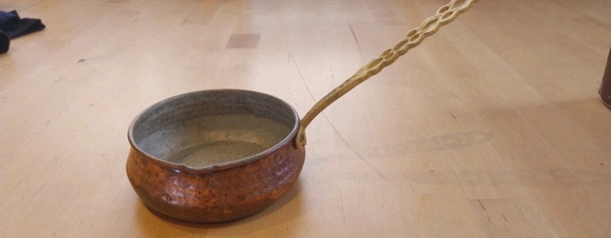 Koperen Turkse Koffiepot en Sauspan Set, Antiek en Kunst, Ophalen of Verzenden, Koper
