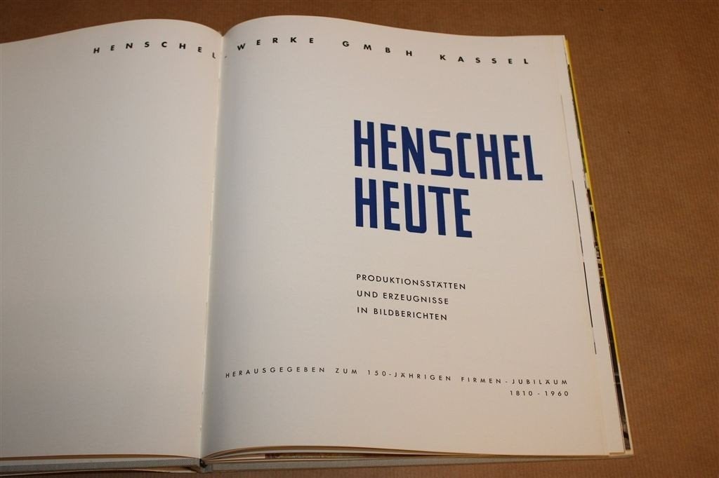 Henschel Heute —Jubileumboek Machinefabriek Kassel 1810-1960, Ophalen of Verzenden, Gelezen, Tractor en Landbouw