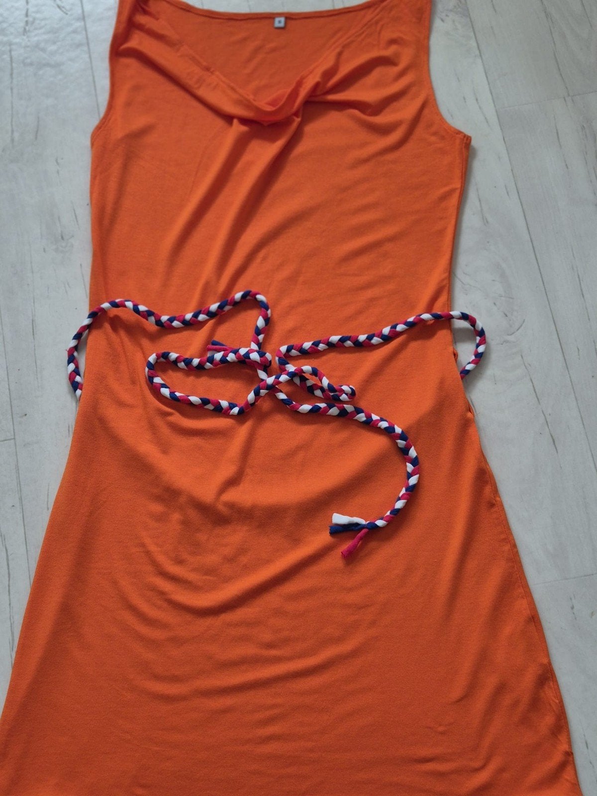Oranje WK jurk met rood/wit/blauwe ceintuur, Nieuw, Oranje, Ophalen of Verzenden, Maat 36 (S)
