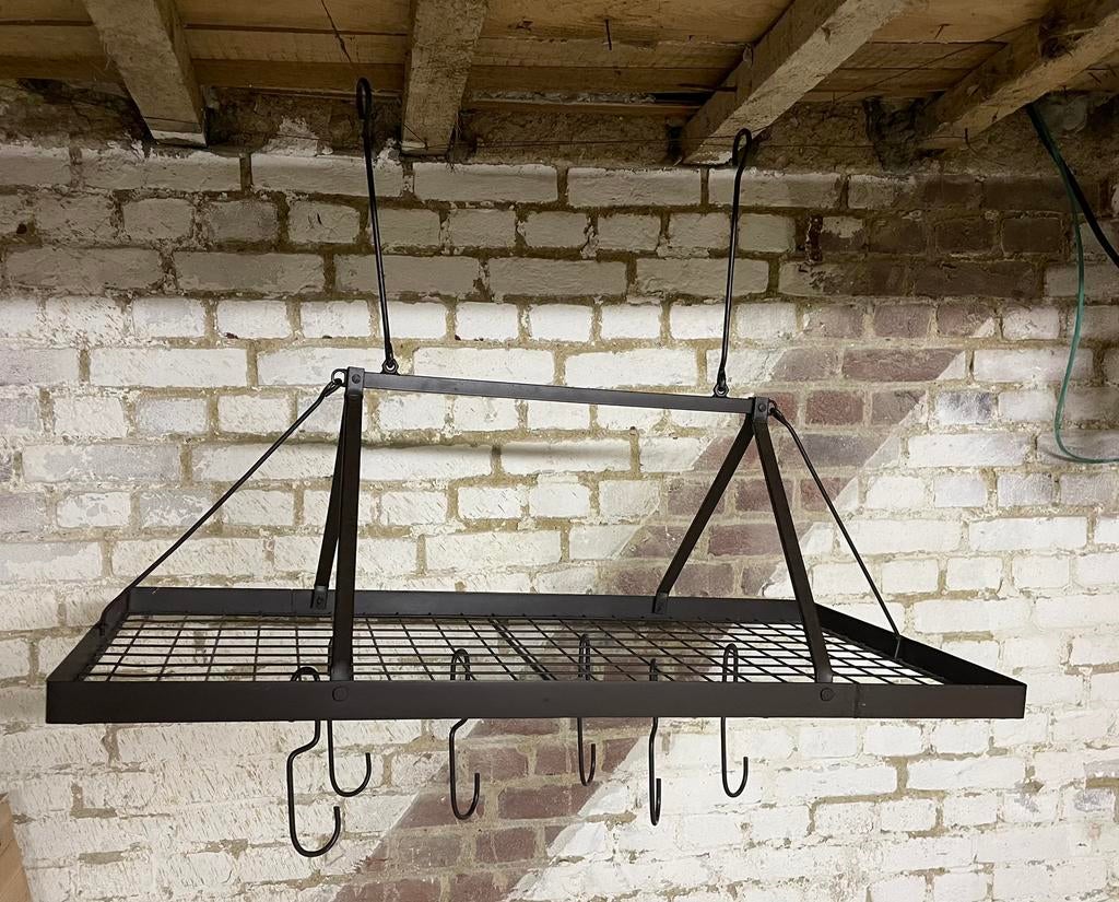 Pannenrek pottenrekker regaal keukenregal, Ophalen, Bruin, 50 tot 100 cm, Zo goed als nieuw
