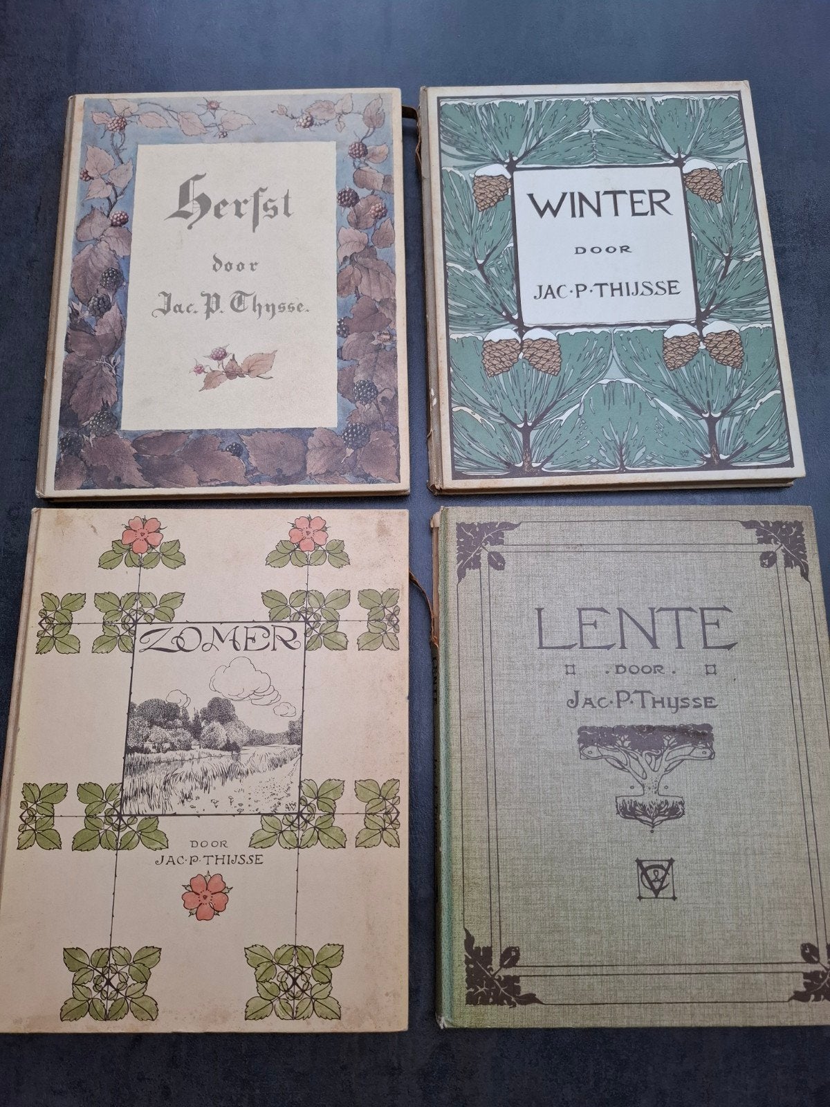 4 seizoenen Jac P Thijsse, 1975, compleet met plaatjes, Boeken, Ophalen of Verzenden, Gelezen, Jac p thijsse