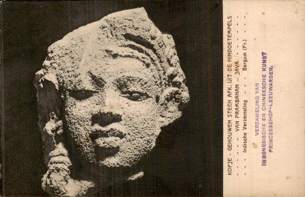 Prambanan - Kopje - Gehouwen steen, Ophalen of Verzenden, 1920 tot 1940, Gelopen, Friesland