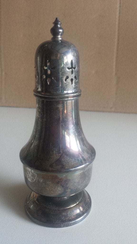 Zandstrooier / zoutstrooier silver plate, Ophalen of Verzenden, Zilver