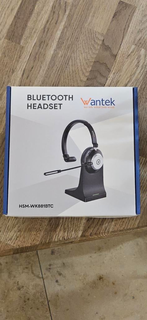 Wantek Bluetooth Headset, Ophalen of Verzenden, Nieuw