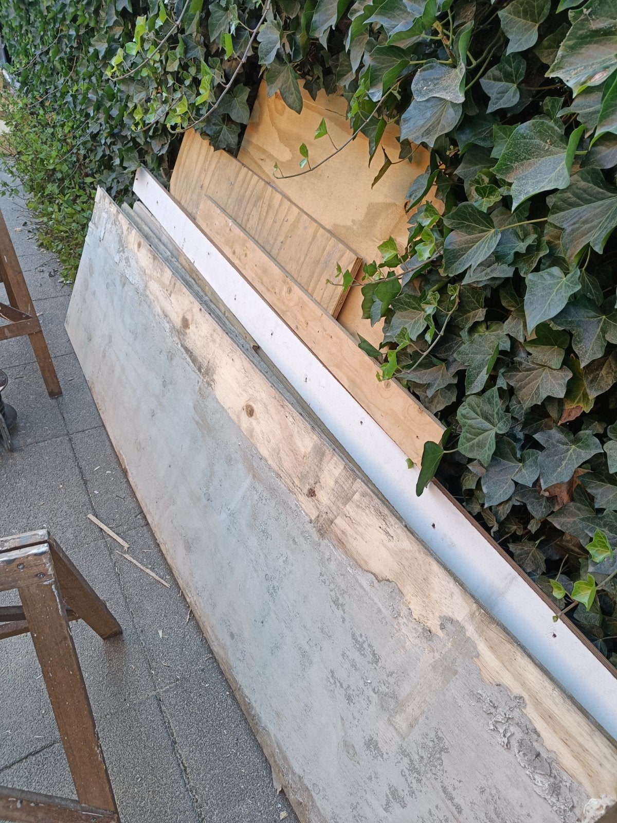 Diverse houten planken en platen, Ophalen, Gebruikt, 25 tot 50 mm, 200 tot 250 cm