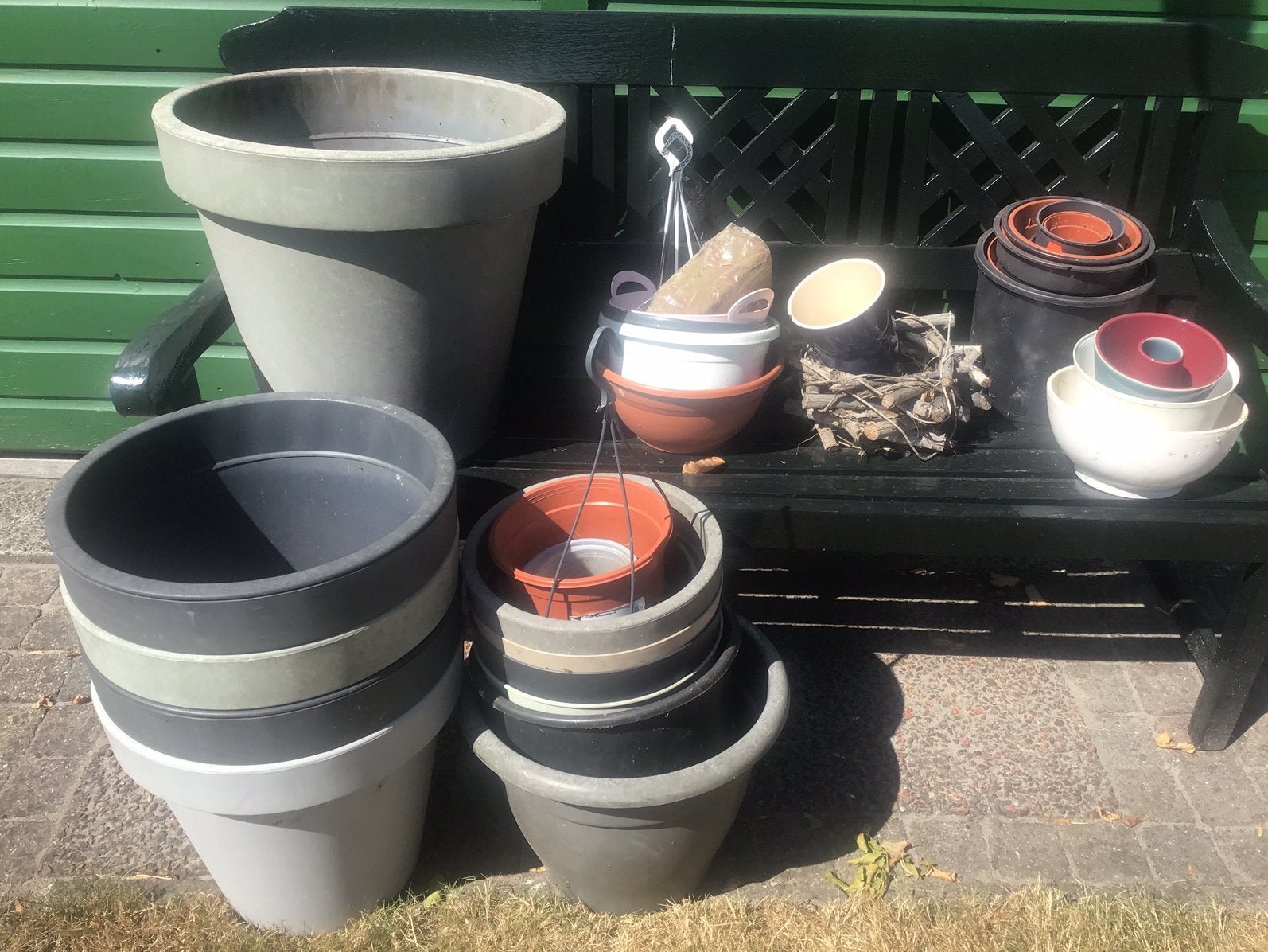 Buiten bloempotten, Gebruikt, Rond, Ophalen of Verzenden, Minder dan 25 cm