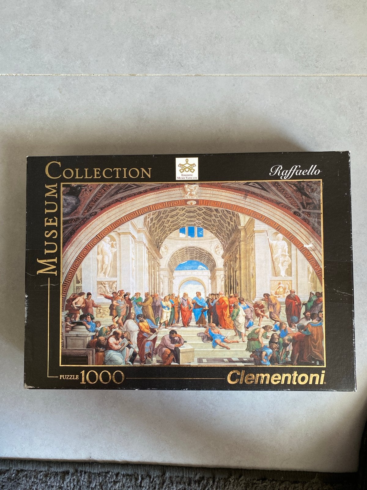 Clementoni Museum Collection Raffaelo School of Athens 1000, Ophalen of Verzenden, 500 t/m 1500 stukjes, Zo goed als nieuw, Legpuzzel