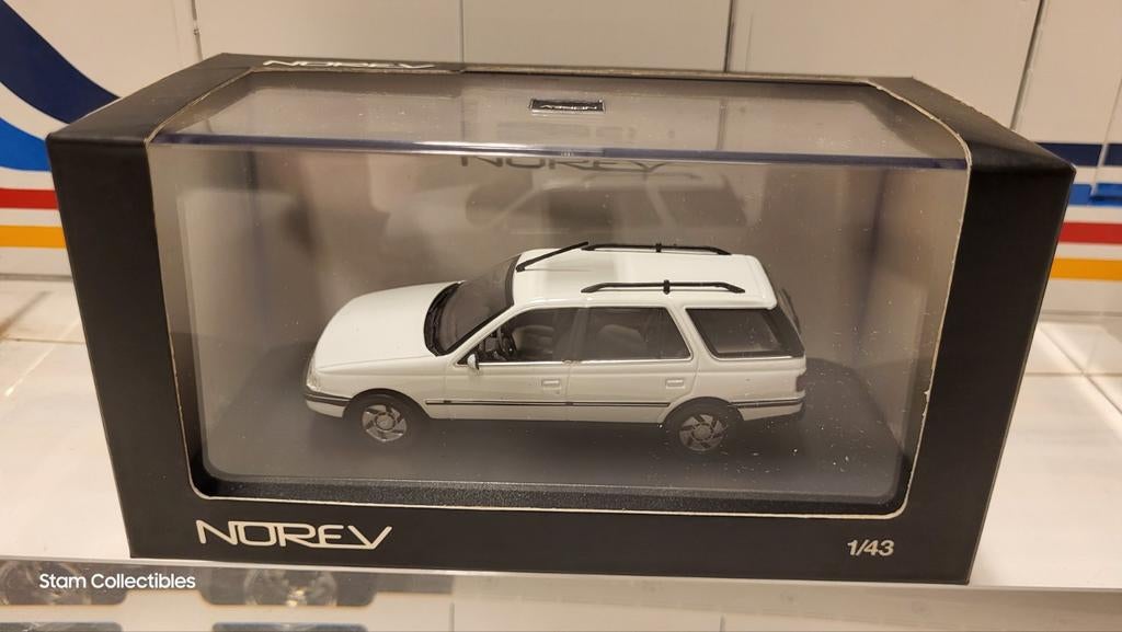 Norev Peugeot 405 Break White, Auto, Norev, Ophalen of Verzenden, Zo goed als nieuw