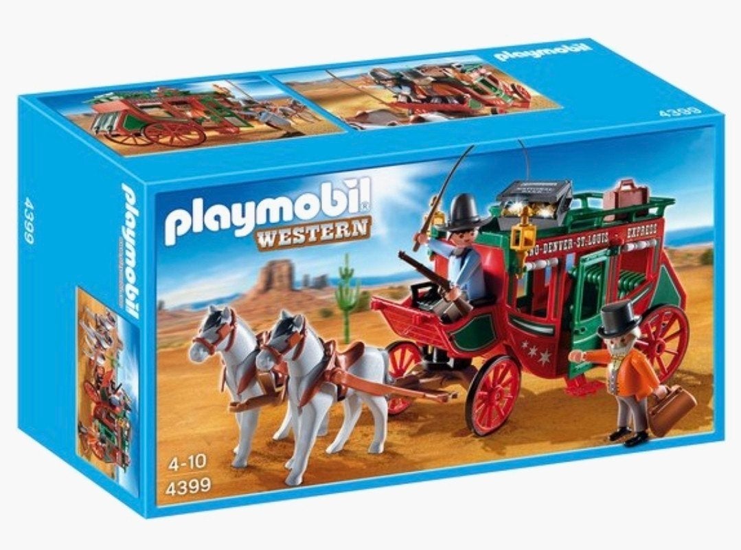 Playmobil Western Postkoets 4399, Gebruikt, Complete set, Voertuig, Historisch