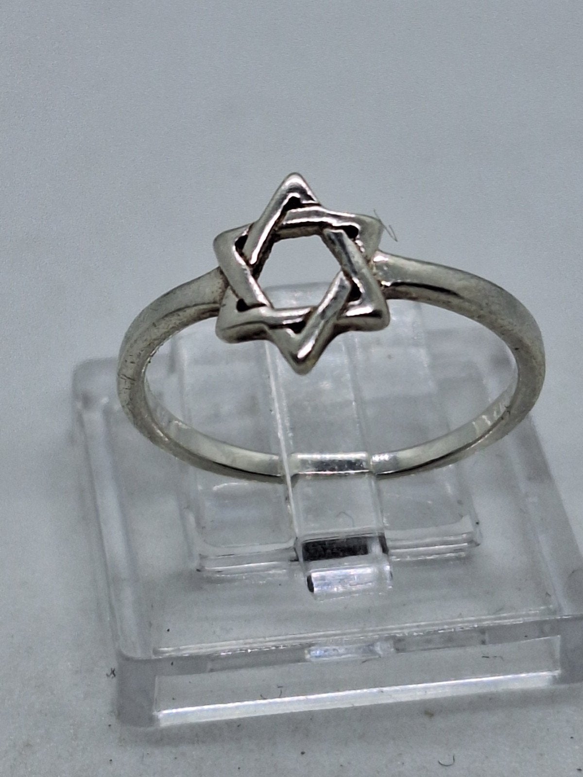 Zilveren Davidster Ring - Maat 15.5 (925), Ophalen of Verzenden, Kleiner dan 17, Dame, Zilver