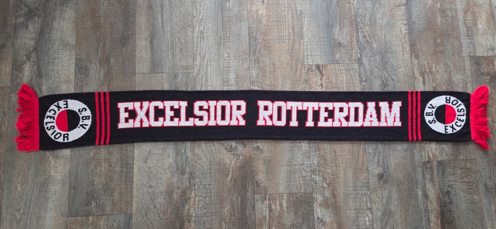 Sjaal Excelsior Rotterdam, Verzamelen, Ophalen of Verzenden, Zo goed als nieuw, Overige binnenlandse clubs, Vaantje of Sjaal