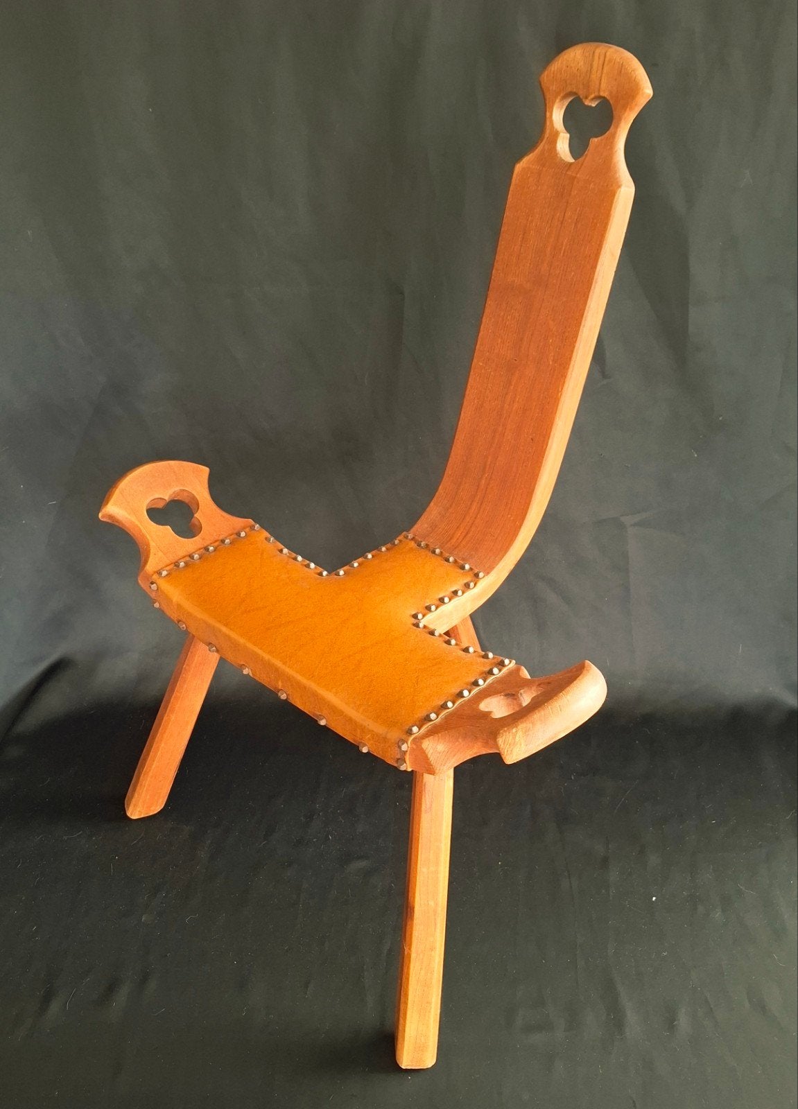Vintage Spaanse Boho Krukje, Ophalen, Zo goed als nieuw, Hout