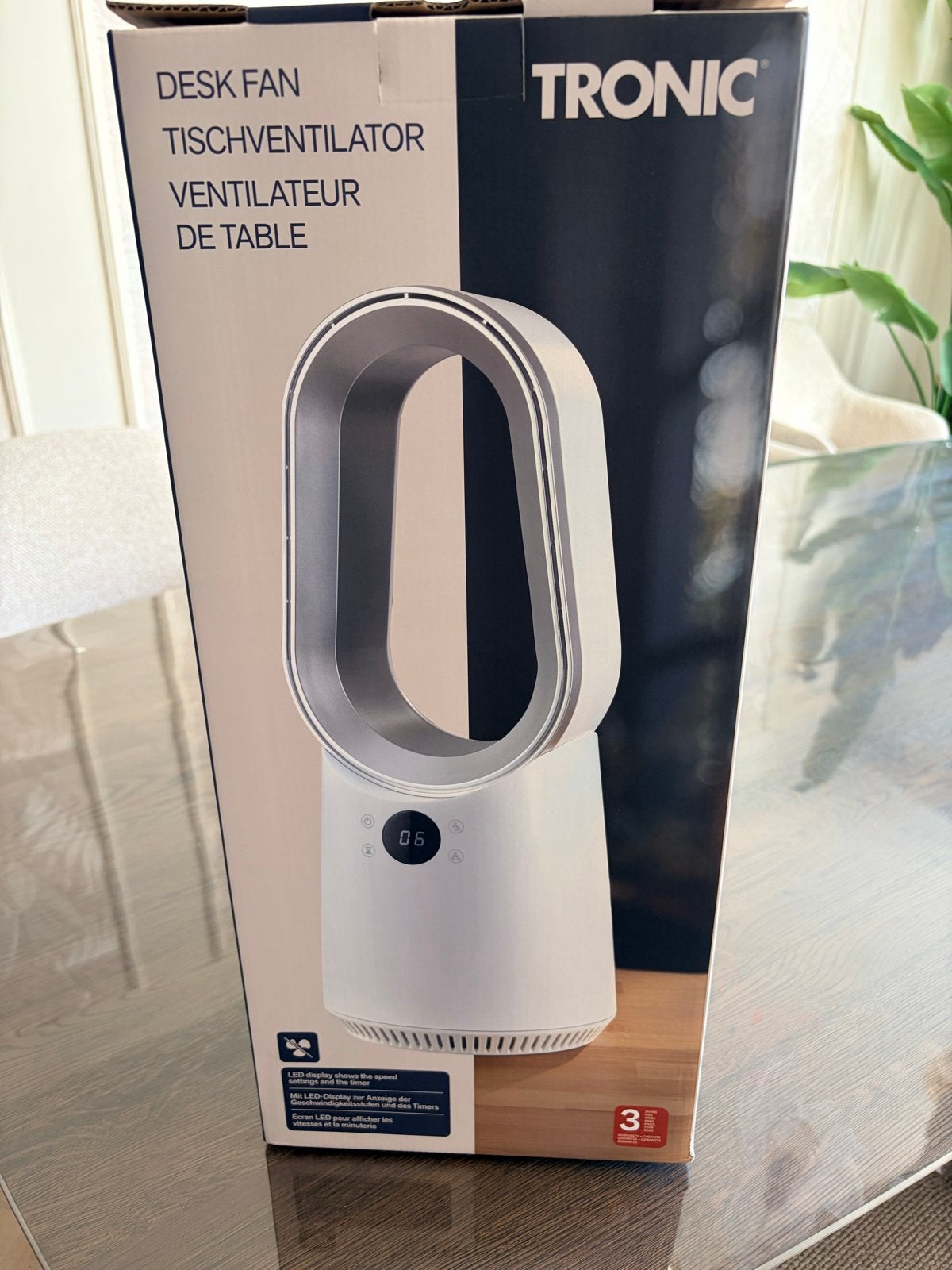 TRONIC Bladeless Tafelventilator met Afstandsbediening, Witgoed en Apparatuur, Ophalen, Ventilator met afstandsbediening, Nieuw