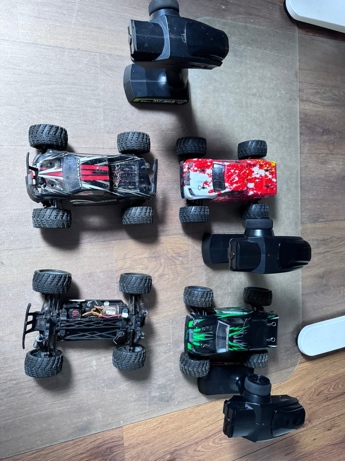 4x Himoto Mastodon 1/18 4WD RTR RC auto, Elektro, Auto offroad, Ophalen of Verzenden, Zo goed als nieuw