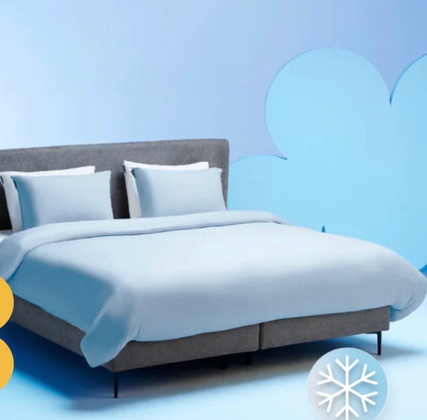 Cloudpillo lichtblauw dekbedovertrekset met 2 kussenslopen, Verzenden, Nieuw, Blauw, Beddengoedset