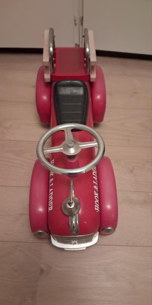 Retro brandweer loopauto, Kinderen en Baby's, Speelgoed | Buiten | Voertuigen en Loopfietsen, Ophalen
