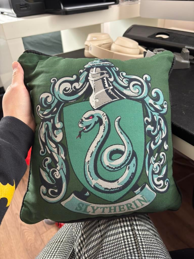 Harry Potter Slytherin kussen / pillow / cusion, Ophalen of Verzenden
