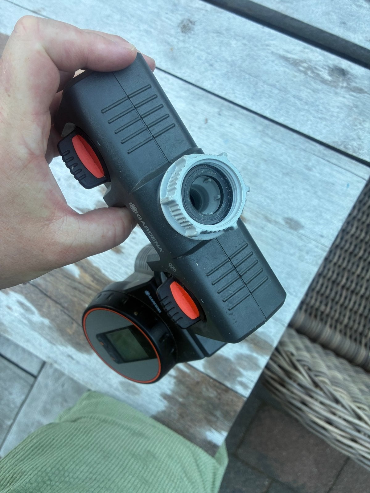 Gardena splitter met Watercomputer, Tuin en Terras, Tuinsproeiers, Gebruikt, Overige typen, Ophalen of Verzenden