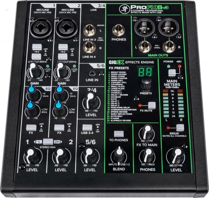 Mackie ProFXV3 mixer, Mackie, Mackie, Mackie.com, Minder dan 5 kanalen