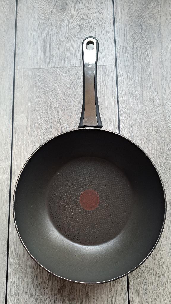 Wokpan, Huis en Inrichting, Keuken | Potten en Pannen, Ophalen of Verzenden, Gebruikt, Aluminium, Wok