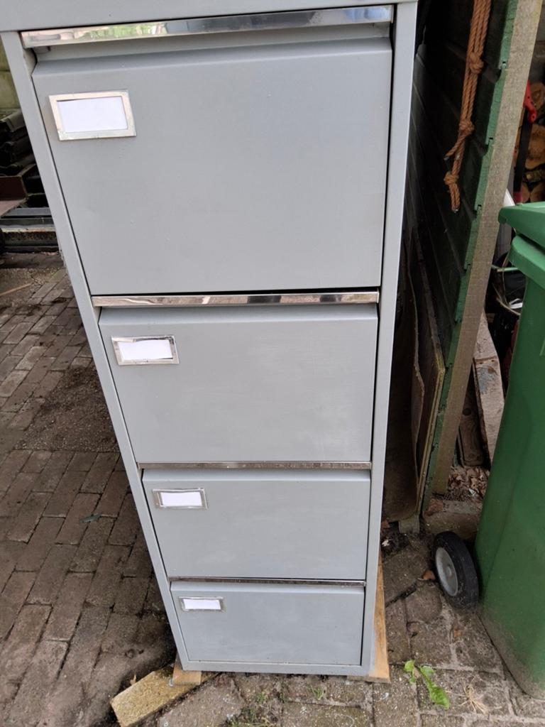 Mooie archiefkast (opbergkast) met 4 grote diepen lades, Ophalen, Gebruikt, 100 tot 150 cm, 50 tot 100 cm