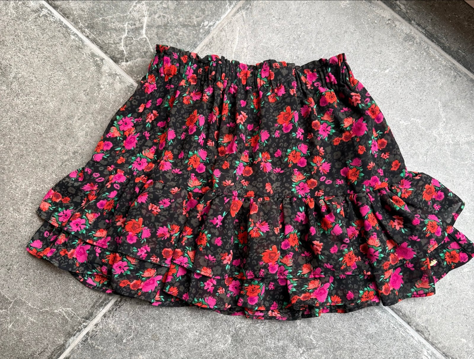 Nicolette rokje (Shoeby) met bloemenprint, Verzenden, Zo goed als nieuw, Meisje, Jurk of Rok