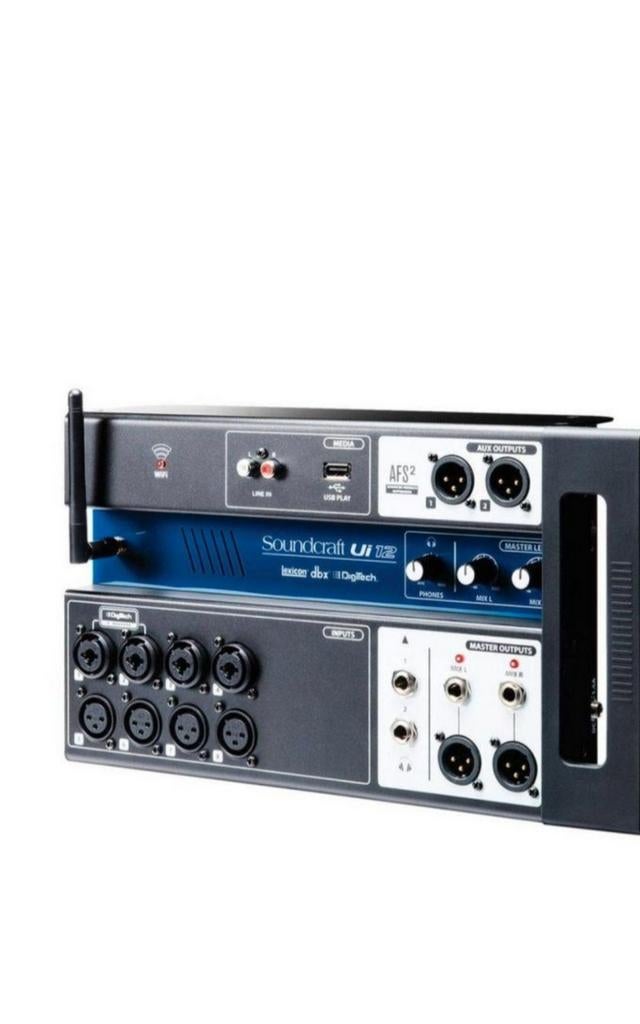 Soundcraft Ui12 Digitale Mixer met Wifi, Muziek en Instrumenten, Mengpanelen, Ophalen of Verzenden, Zo goed als nieuw, 10 tot 20 kanalen