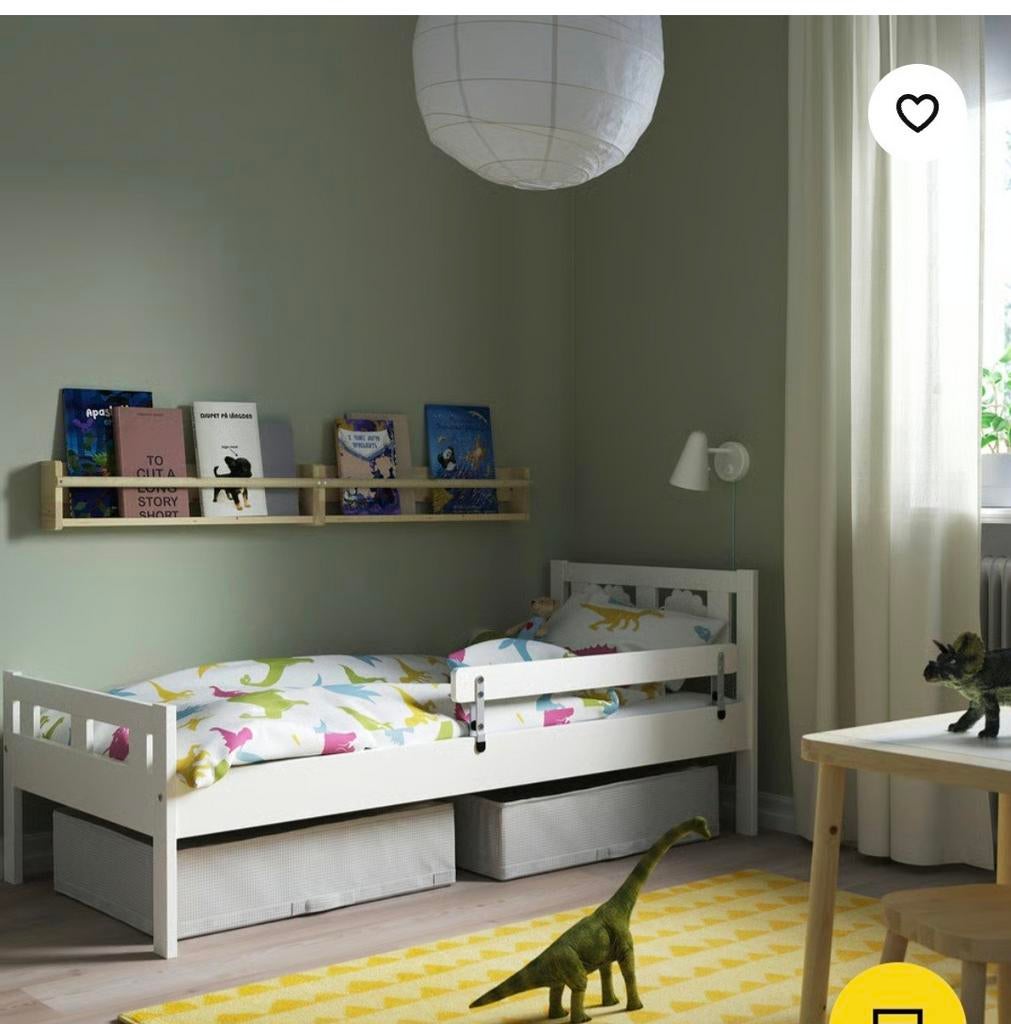 Ikea Kritter peuterbed met lattenbodem en matras, Gebruikt, 70 tot 85 cm, 160 tot 180 cm, Ophalen