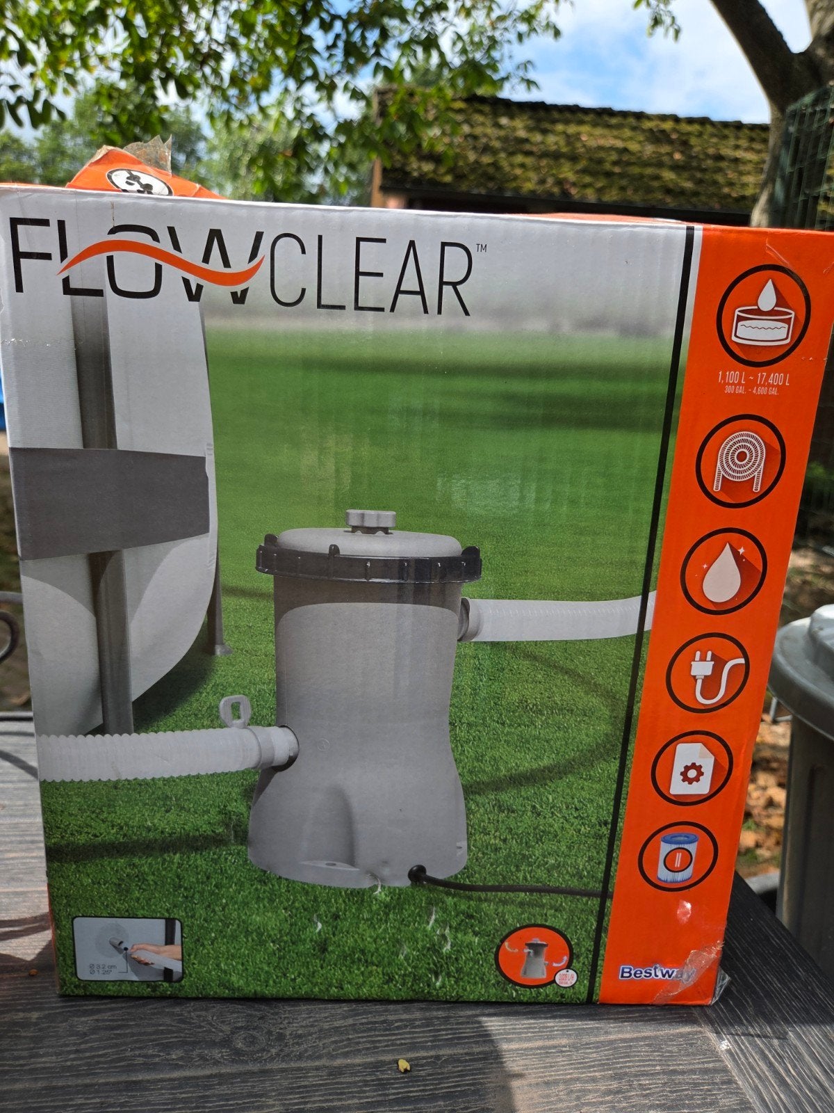 Bestway Flowclear filterpomp met 3 nieuwe filters, Ophalen of Verzenden, Gebruikt, Zwembadpomp
