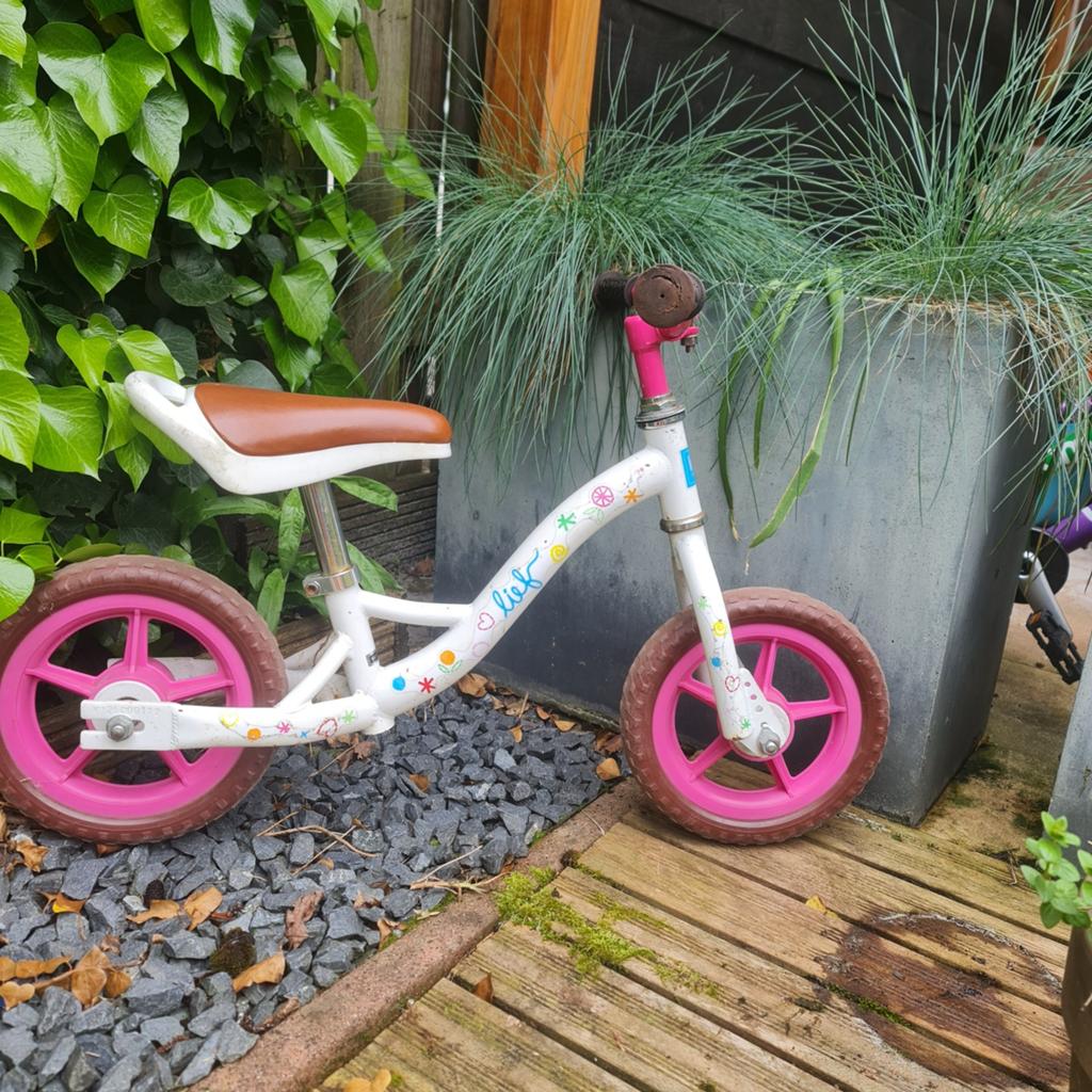 Lief! Lifestyle loopfiets - Roze/Wit, Fietsen en Brommers, Fietsen | Kinderfietsjes, Ophalen, Gebruikt, Minder dan 16 inch, Lief!