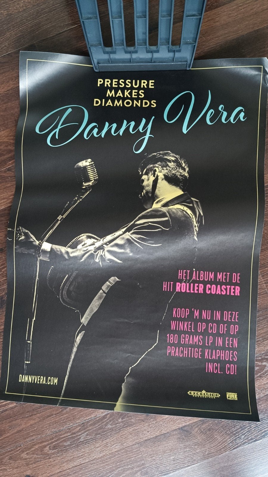 Danny Vera - Pressure Makes Diamonds Poster, Ophalen of Verzenden
