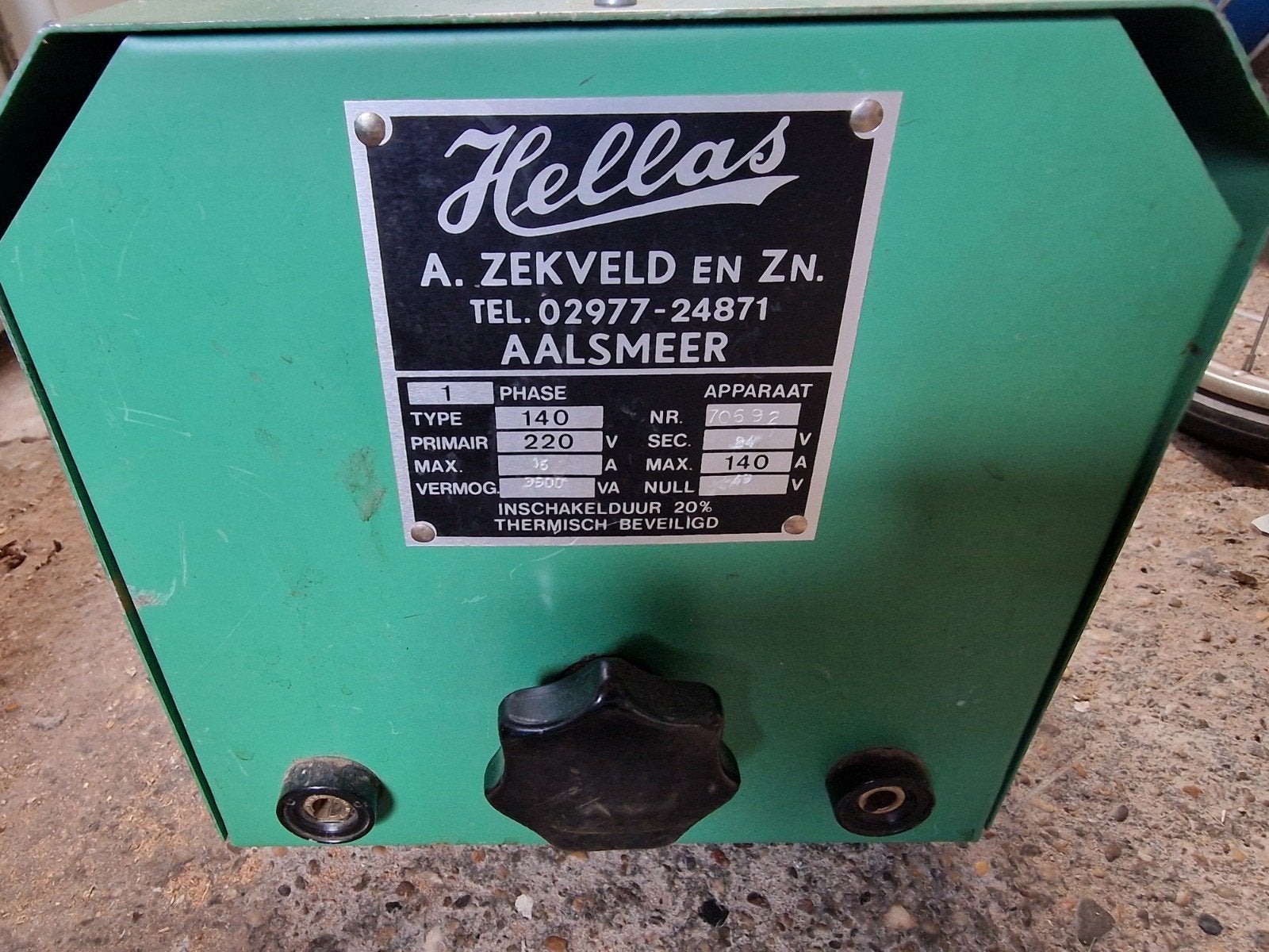 Hellas Lasapparaat A. Zekveld en Zn. Aalsmeer, Ophalen, Minder dan 150 ampère, Elektroden