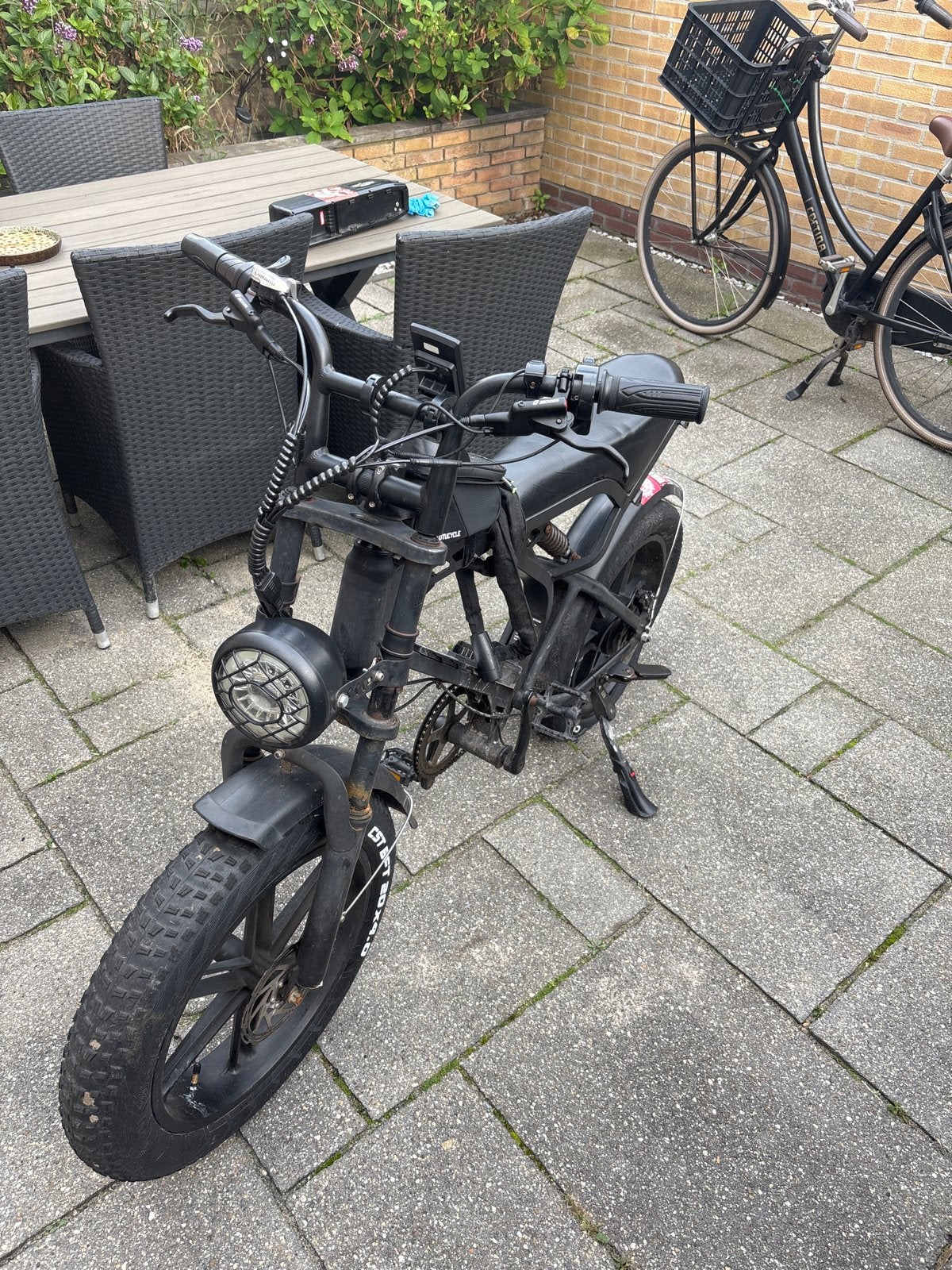 Stoere Fatbike met dikke banden en krachtige accu, Fietsen en Brommers, Gebruikt, Minder dan 47 cm, 30 tot 50 km per accu, Ophalen