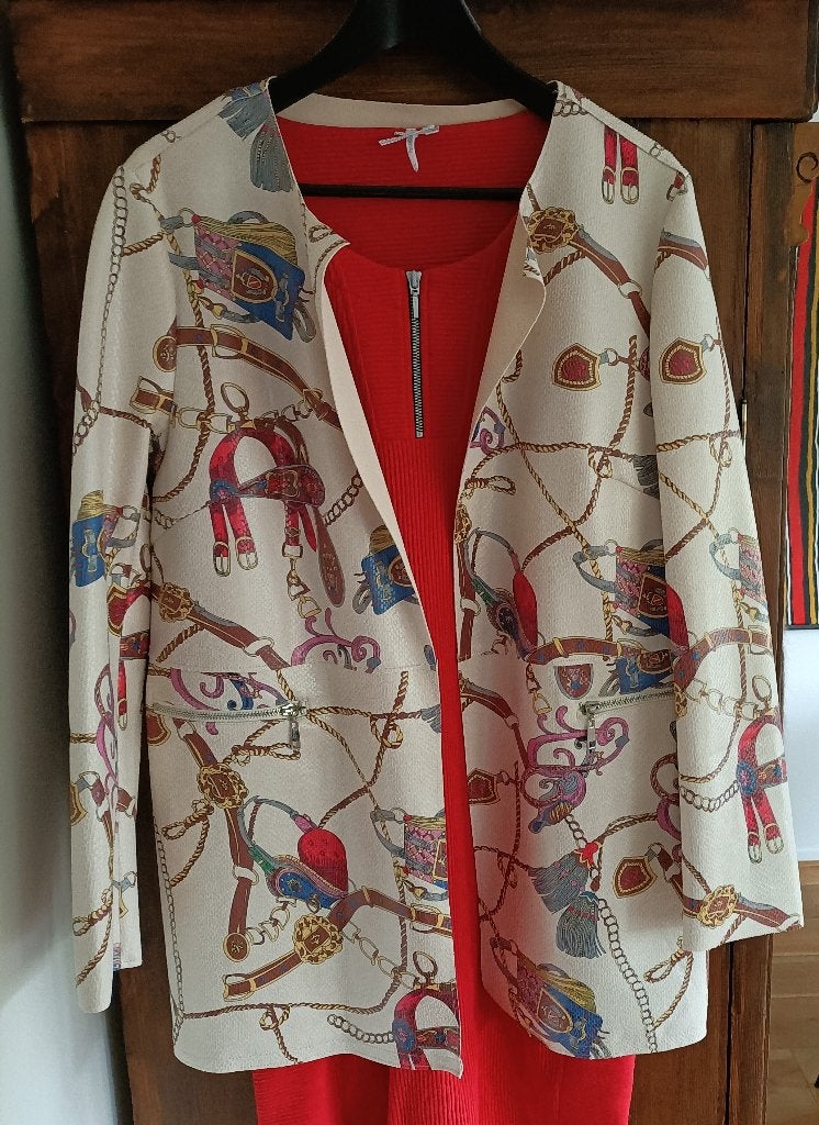 Damespak jurk met blazer/jas, Kleding | Dames, Kostuum of Pak, Maat 42/44 (L), Nieuw, Ophalen of Verzenden