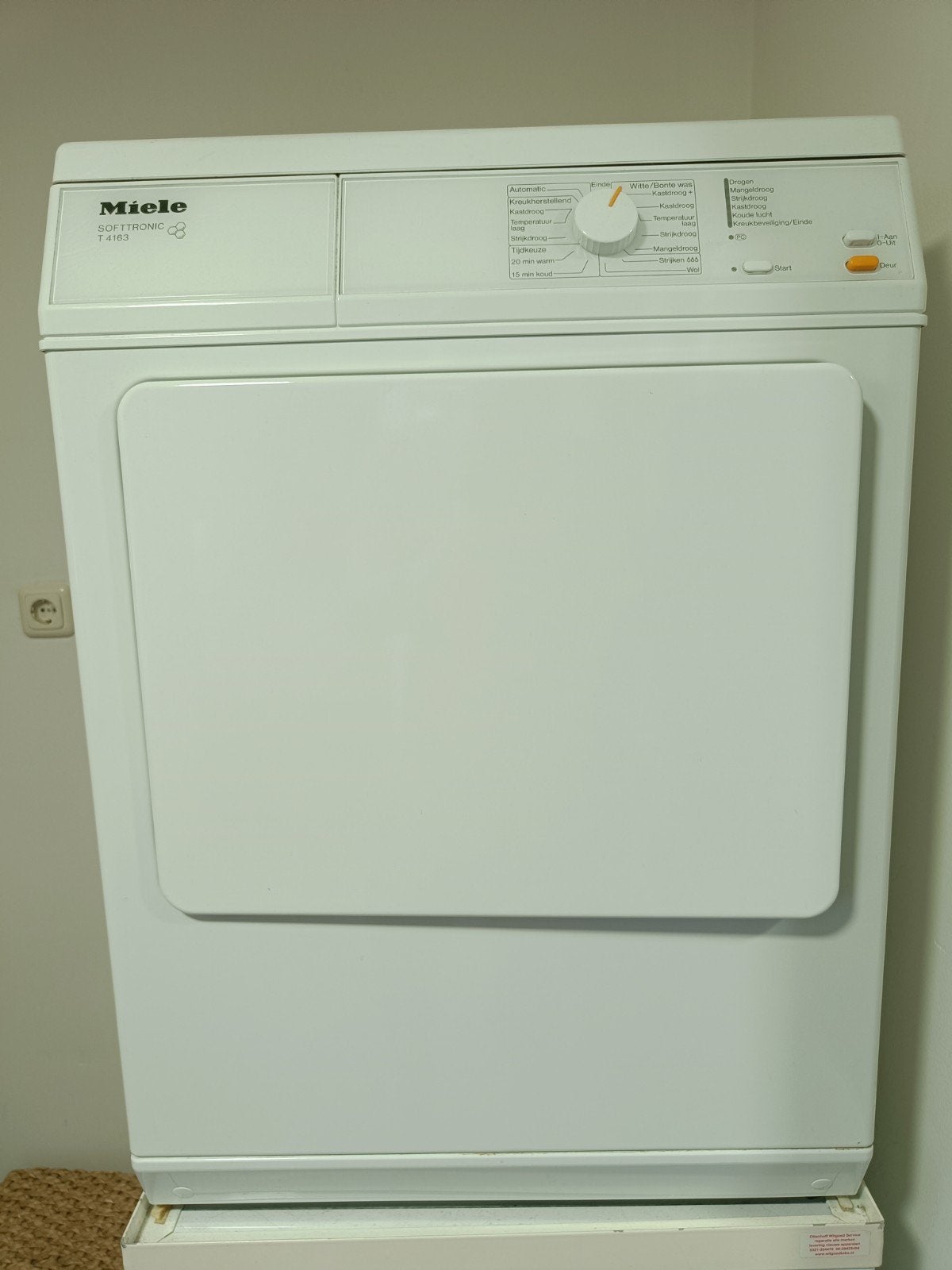 Miele Softtronic T4163 Condensdroger, Witgoed en Apparatuur, Ophalen, 6 tot 8 kg, Gebruikt, Voorlader