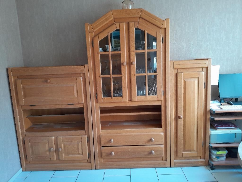 Wandkast, Gebruikt, Met deur(en), Eikenhout, Ophalen of Verzenden