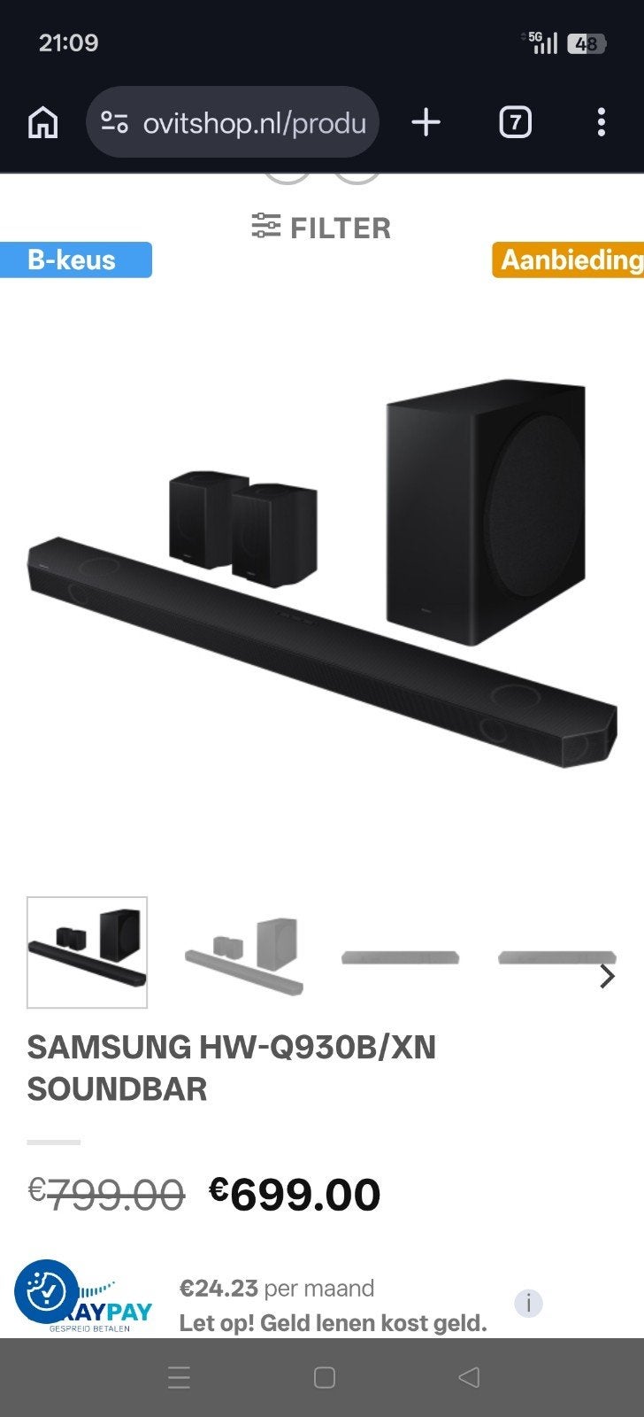 samsung hw-q930b soundbar, Ophalen