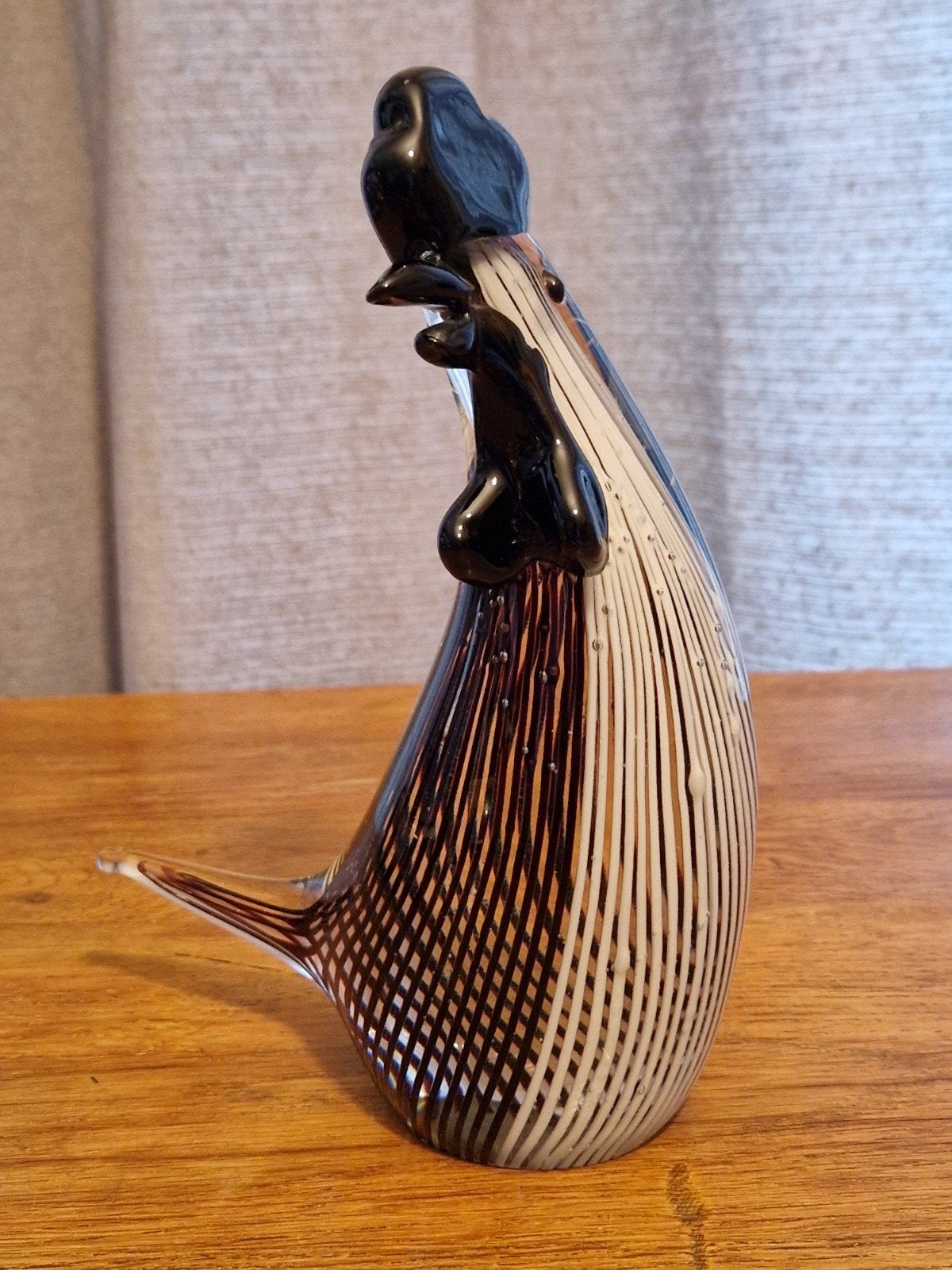 Murano haan, 15 X 7 X 21 cm, kleine chip aan de voet, Ophalen of Verzenden