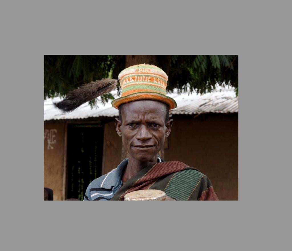 Karamojong hoed INCL.FOTO, hoofddeksel Uganda (171103-14), Ophalen of Verzenden