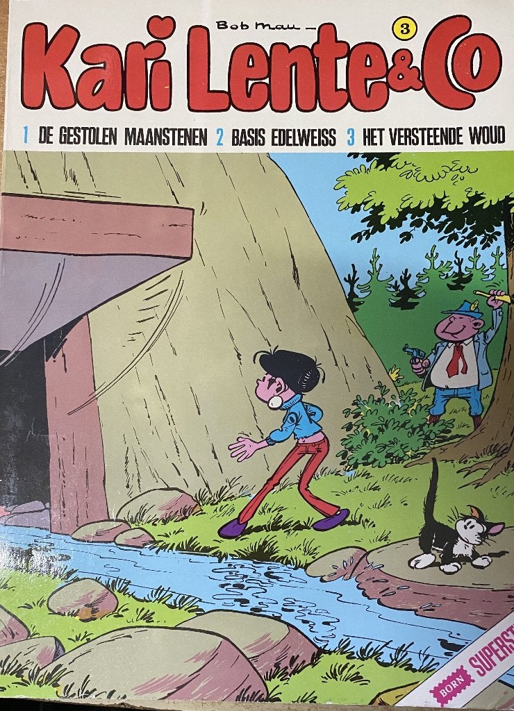 Kari Lente & Co Omnibus met drie zwart-wit verhalen, Gelezen, Bob Mau, Eén stripboek, Ophalen of Verzenden