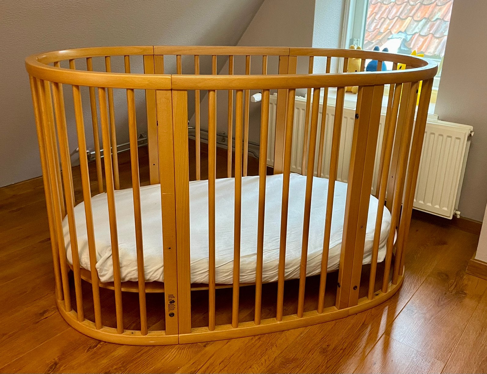 Stokke Sleepi compleet ledikant/peuterbed eiken incl. matras, Ophalen, Gebruikt, Ledikant