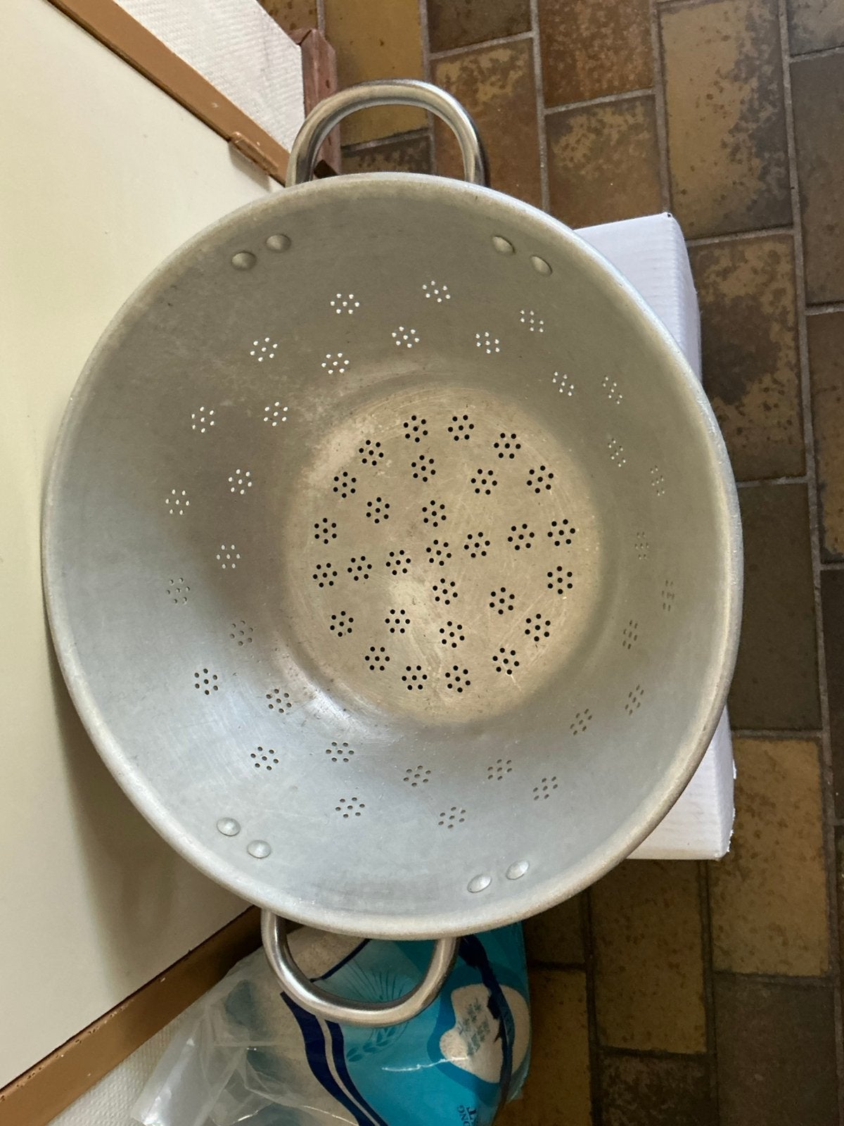 Aluminium grote vintage vergiet, Overige typen, Ophalen of Verzenden, Gebruikt, Overige materialen