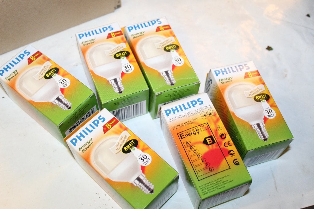 10 Nieuwe Philips LEDlampen - Flame Beige Sfeerverlichting, Philips, Led-lamp, Nieuw, Warm wit