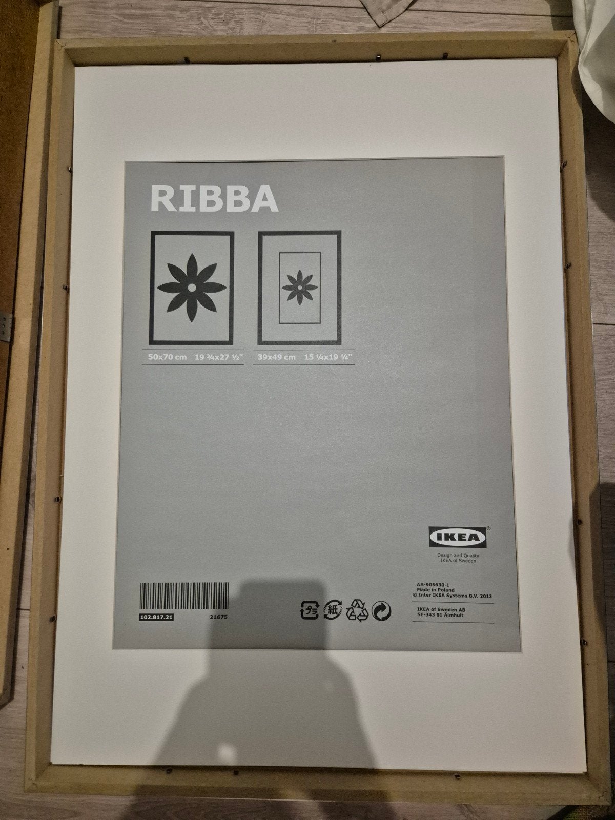 4x IKEA RIBBA Fotolijst 50x70 cm Zilver, Ophalen, Hangend, Zo goed als nieuw, Fotolijst