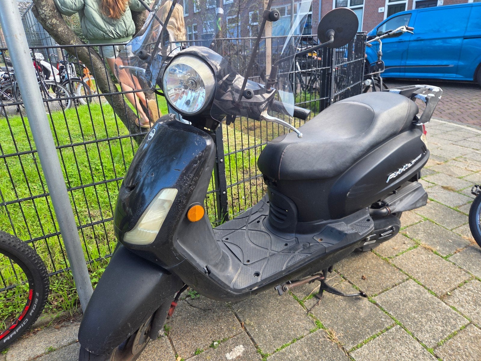 SYM Fiddle Scooter - Zwart, Gebruikt, Fietsen en Brommers, Ophalen, Gebruikt, 49 cc, Benzine