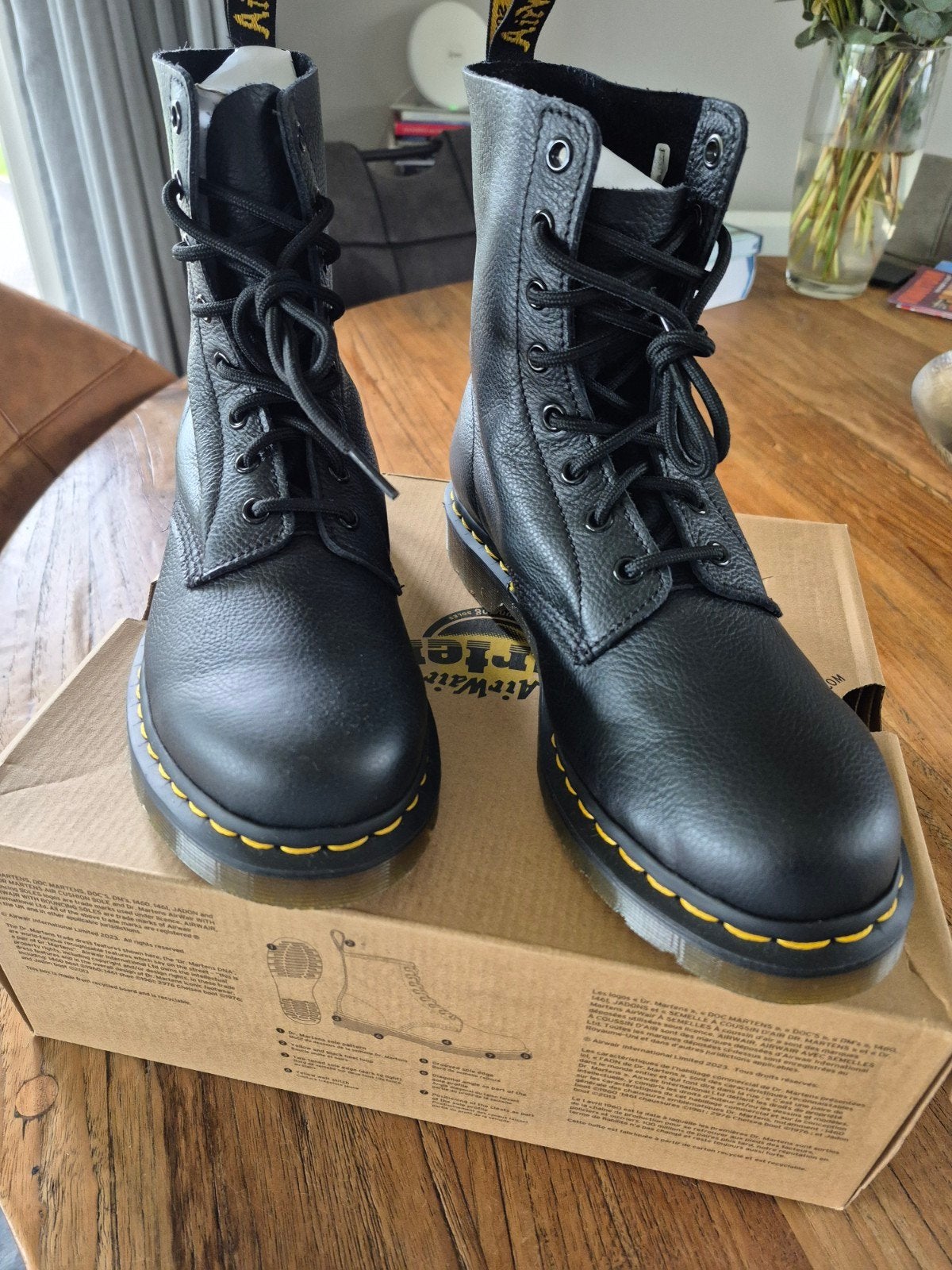 Dr. Martens 1460 Pascal Virginia Leer Boots - Maat 43, Zwart, Boots, Nieuw, Ophalen of Verzenden