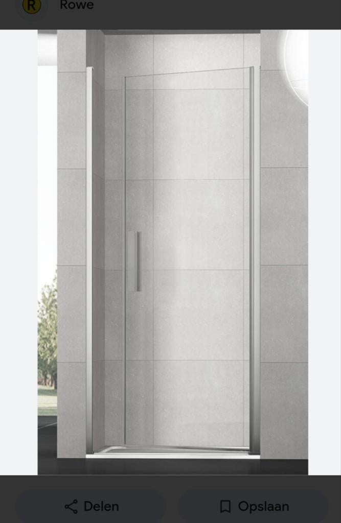 Rowe douchedeur nis, 200x78/82, douche, deur, Ophalen, Nieuw