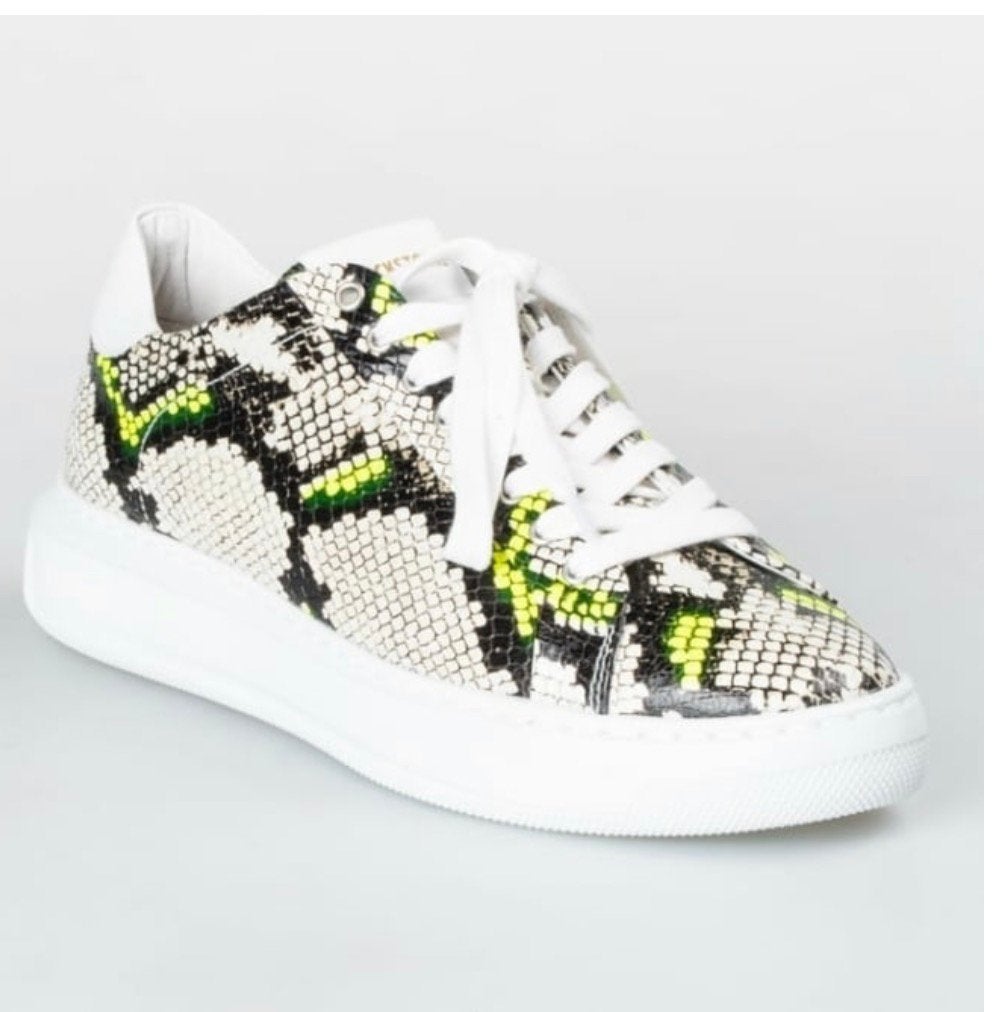 Blackstone TW91 snake sneakers maat 38, Beige, Ophalen of Verzenden, Sneakers of Gympen, Zo goed als nieuw